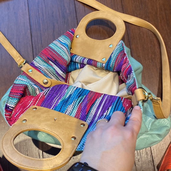 Abbacino baby blue cross body bag - Picture 3 of 4